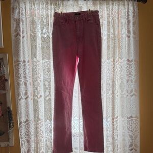 AFRM Anthropologie Heston High Rise Straight Leg Pink Jeans